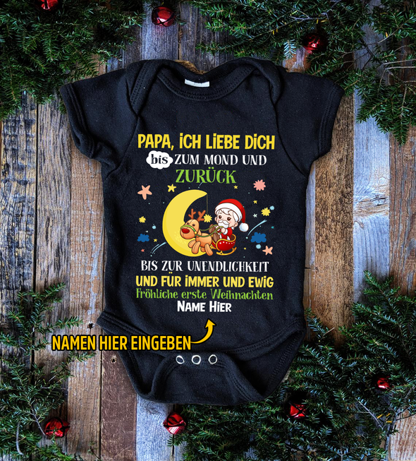 Papa ich Liebe Dich bis Zum Mond Und Zurück Baby Onesie - NT -HB0811221-2