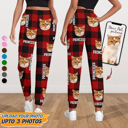Custom Photo Name Dog Cat Men And Women's Sweatpants Christmas Gift_NT22112022