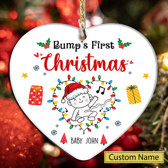 Gift For Future Daddy And Mommy Bump's First Christmas Ornament - MC - TT2411218 1