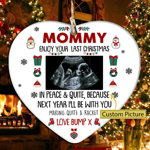 Personalized Gift For Future Mommy Next Year I'll Be With You Making Quite A Racket Ornament - MC - TT0111215 1