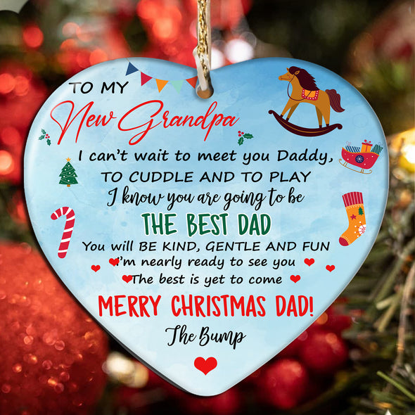 Gift For Grandpa Merry Christmas I Know You Are Going To Be The Best Dad  Ornament - PP - TT0511214 2