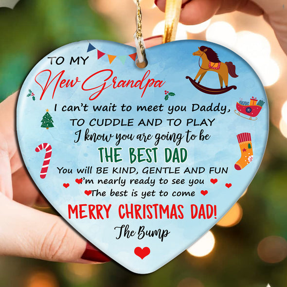 Gift For Grandpa Merry Christmas I Know You Are Going To Be The Best Dad  Ornament - PP - TT0511214 2