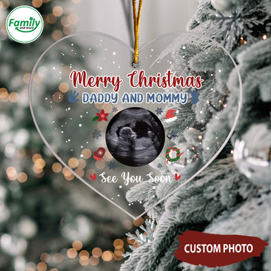 Personalized Gift For Future Daddy & Mommy Merry Christmas Ornament_NT_HB2510221