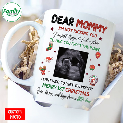 Personalized Gift For Future Mommy I'm Just Trying To Find A Place To Hug You From The Inside Mugs - NT - NN0511211
