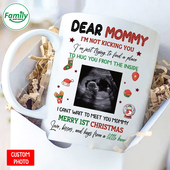 Personalized Gift For Future Mommy I'm Just Trying To Find A Place To Hug You From The Inside Mugs - NT - NN0511211