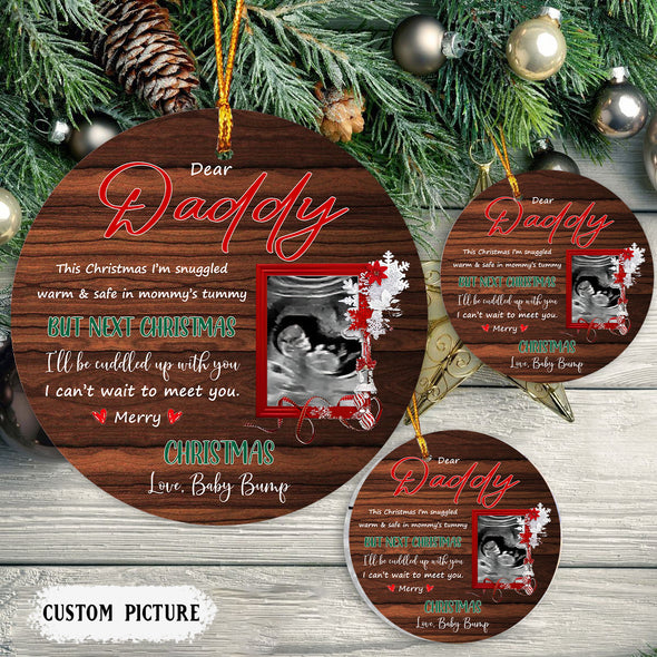 Personalized Gift For Daddy Merry Christmas Ornament - pp