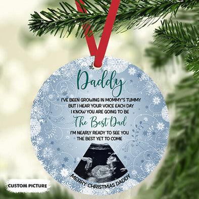 Personalized Gift For Future Daddy Merry Christmas Ornament - pp - tt