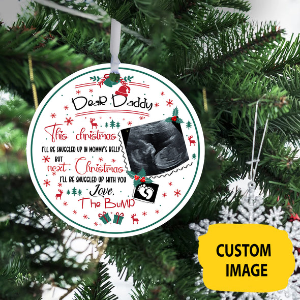 Personalized This Christmas 2021 I'll Be Snuggled Up Two Side Ornament Gift For Dad - Mc