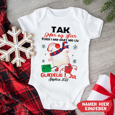 Tilpas Mor og Far Tak Fordi I Har Givet Mig Liv Baby Onesie - NT -HB09112231
