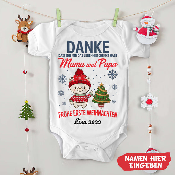 Danke Das ihr Mir Das Leben Geschnkt Habt Mama und Papa Baby Onesie - NT -HB09112211
