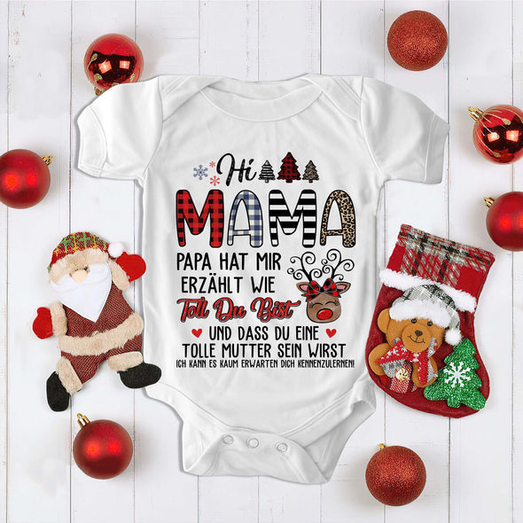 Personalisiert Hallo MaMa PaPa Hat Mir Erzählt Wie Toll Du Bist Baby Onesie - NT -HB0811216