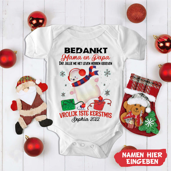 Mama en PaPa Bedankt Dat Jullie Me Het Leven Hebben Gegeven Baby Onesie - NT-HB09112241