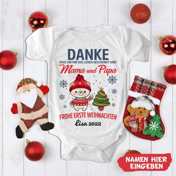 Danke Das ihr Mir Das Leben Geschnkt Habt Mama und Papa Baby Onesie - NT -HB09112211