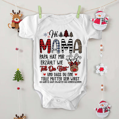 Personalisiert Hallo MaMa PaPa Hat Mir Erzählt Wie Toll Du Bist Baby Onesie - NT -HB0811216