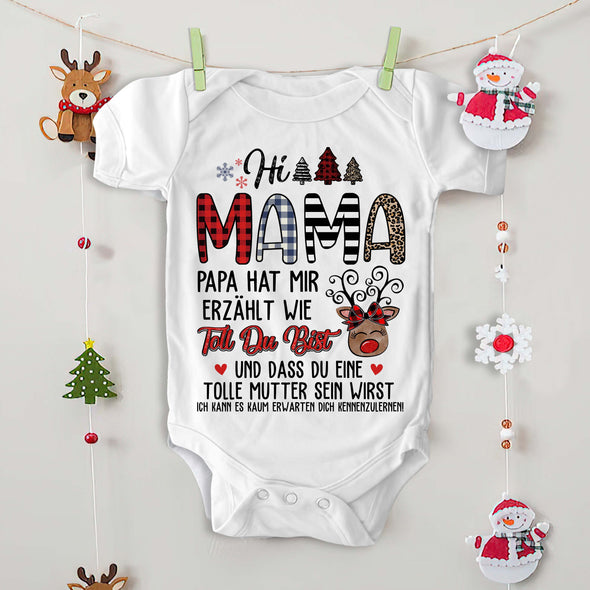 Personalisiert Hallo MaMa PaPa Hat Mir Erzählt Wie Toll Du Bist Baby Onesie - NT -HB0811216