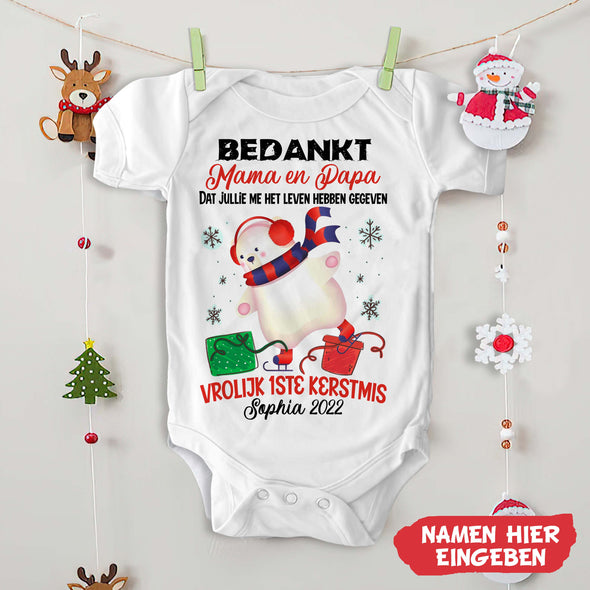 Mama en PaPa Bedankt Dat Jullie Me Het Leven Hebben Gegeven Baby Onesie - NT-HB09112241