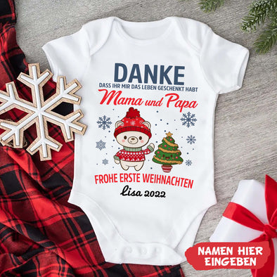 Danke Das ihr Mir Das Leben Geschnkt Habt Mama und Papa Baby Onesie - NT -HB09112211