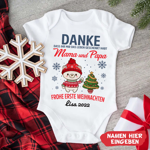 Danke Das ihr Mir Das Leben Geschnkt Habt Mama und Papa Baby Onesie - NT -HB09112211