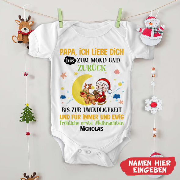 Papa ich Liebe Dich bis Zum Mond Und Zurück Baby Onesie - NT -HB0811221