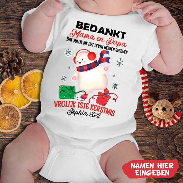 Mama en PaPa Bedankt Dat Jullie Me Het Leven Hebben Gegeven Baby Onesie - NT-HB09112241
