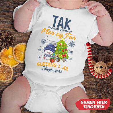 Tilpas Mor og Far Tak Fordi I Har Givet Mig Liv Baby Onesie - NT -HB09112227