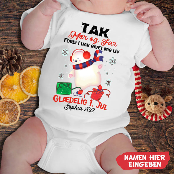 Tilpas Mor og Far Tak Fordi I Har Givet Mig Liv Baby Onesie - NT -HB09112231