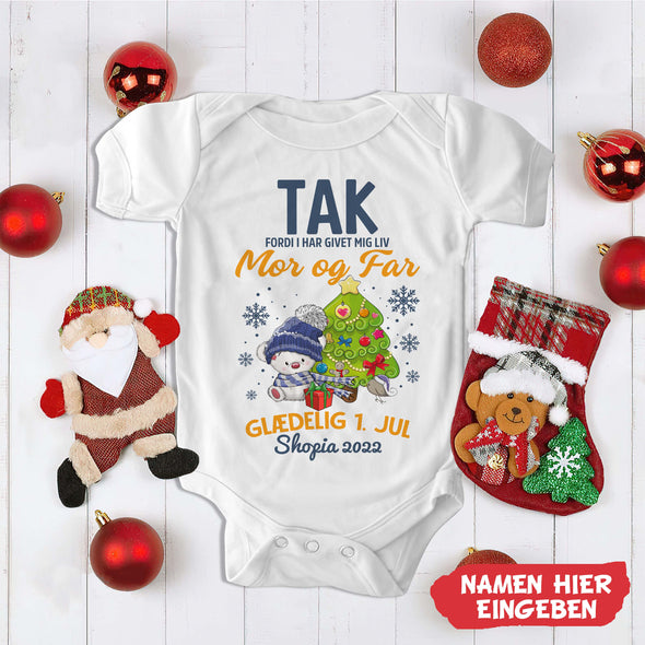 Tilpas Mor og Far Tak Fordi I Har Givet Mig Liv Baby Onesie - NT -HB09112227
