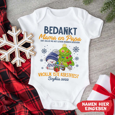 Gepersonaliseerd Bedankt Mama en Papa Dat Jullie Me Het Leven Hebben Gegeven Baby Onesie - NT -HB09112229