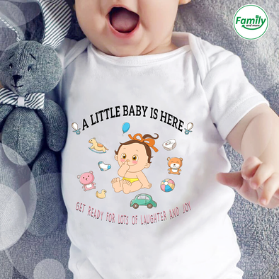A little Baby is here-nt Baby Onesie