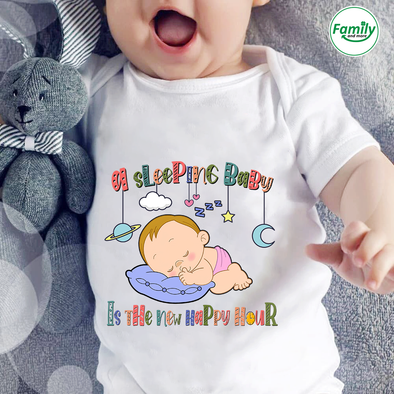 A sleeping Baby is the new happy hour-nt Baby Onesie