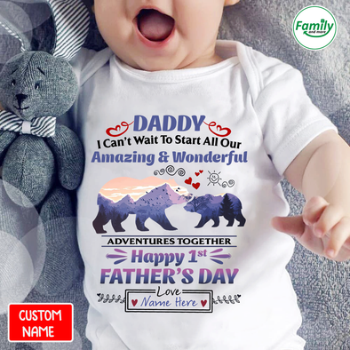 Daddy Amazing and Wonderful-nt Baby Onesie