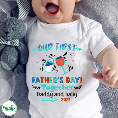 Our First Father's together-nt-nnBaby Onesie