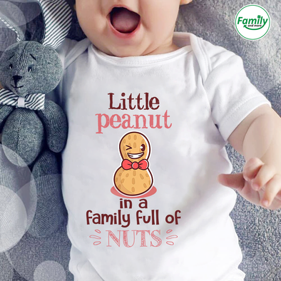 Little peanut in a family full of nuts-nt Baby Onesie
