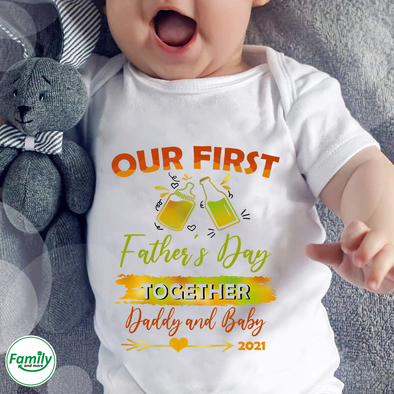 Our First Father's together-nt Baby Onesie