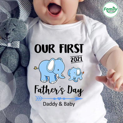 Our First 2021 Father's Day-nt Baby Onesie