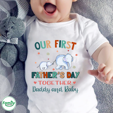 Father's Day together Daddy and Baby-nt Baby Onesie
