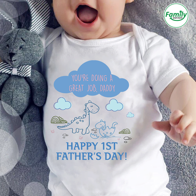 Happy 1st Father's Day-nt Baby Onesie