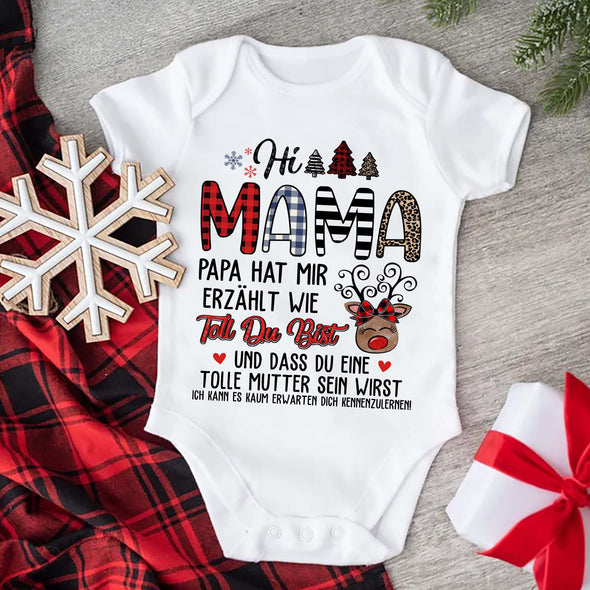 Personalisiert Hallo MaMa PaPa Hat Mir Erzählt Wie Toll Du Bist Baby Onesie - NT -HB0811216