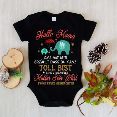 Personalisiert Hallo MaMa Oma Hat Mir Erzählt Dass Du Ganz Toll Bist Baby Onesie - NT -HB1211222