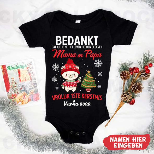 Mama en PaPa Bedankt Dat Jullie Me Het Leven Hebben Gegeven Baby Onesie - NT-HB09112237-2