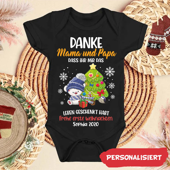 Personalisiert Danke Mama und Papa Das ihr Mir Das Leben Geschnkt Habt Baby Onesie - NT_HB1511223