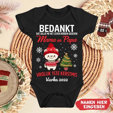 Mama en PaPa Bedankt Dat Jullie Me Het Leven Hebben Gegeven Baby Onesie - NT-HB09112237-2
