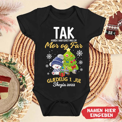 Tilpas Mor og Far Tak Fordi I Har Givet Mig Liv Baby Onesie - NT -HB09112227-2