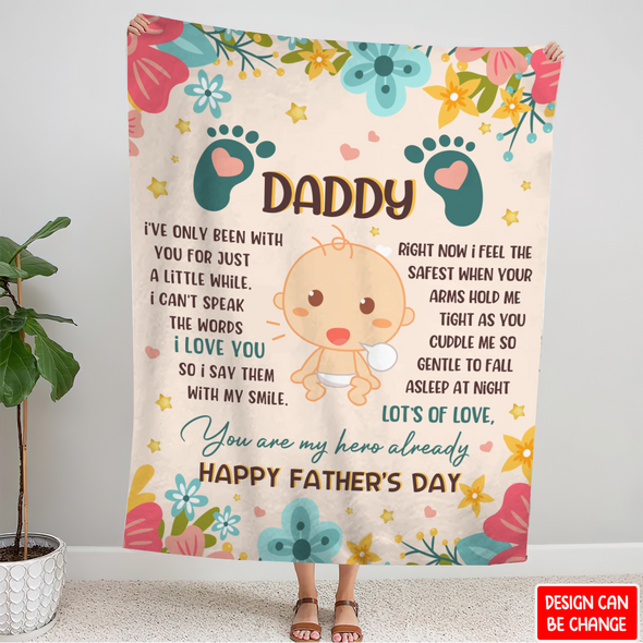 Gift For Daddy Happy Father's Day Blanket - PP - NN0106223