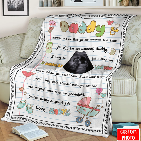 Personalized Gift For Future Daddy Mommy Told Me That You Are Awesome Blanket - NT - NN2104224