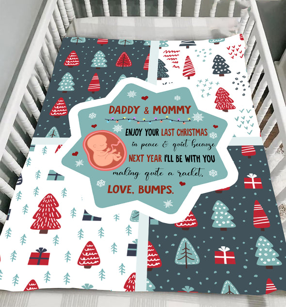 Gift For Future Daddy And Mommy Enjoy Your Last Christmas Blanket - NT - NN2311211