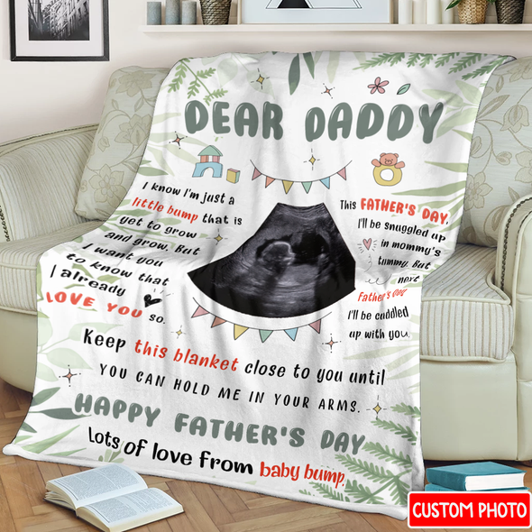 Personalized Gift For Future Daddy Next Father's Day I'll Be Cuddled Up With You Blanket - NT - NN0505224