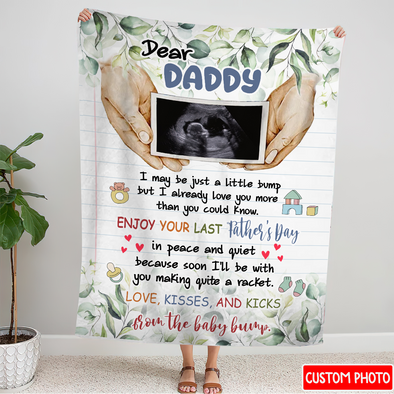 Personalized Gift For Future Daddy I'll Be With You Making Quite A Racket Blanket - NT - NN1405225