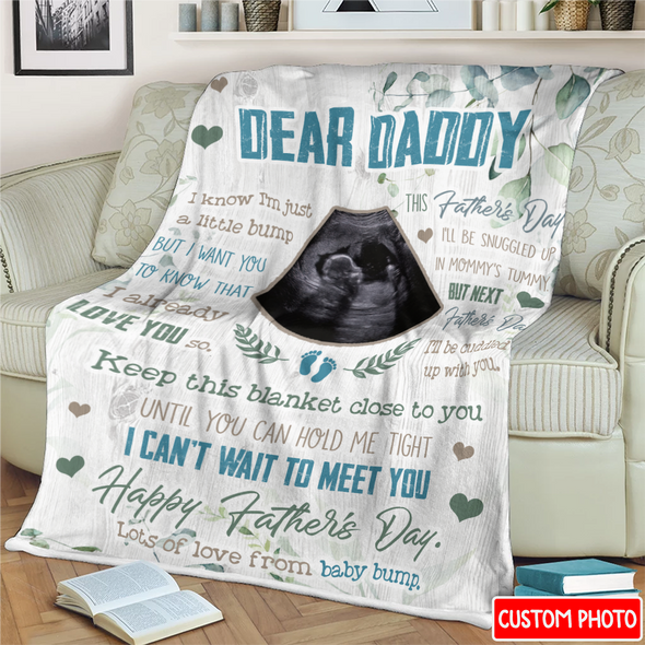 Personalized Gift For Future Daddy I Can't Wait To Meet You Blanket - NT - NN2204223