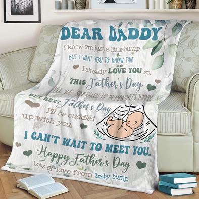 Gift For Future Daddy I Can't Wait To Meet You Blanket - NT - NN2704222.